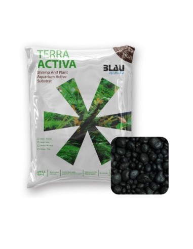 Blau Aquaristic Terra Activa Black Normal 2-4mm 8L - substrato fertile per acquari piantumati