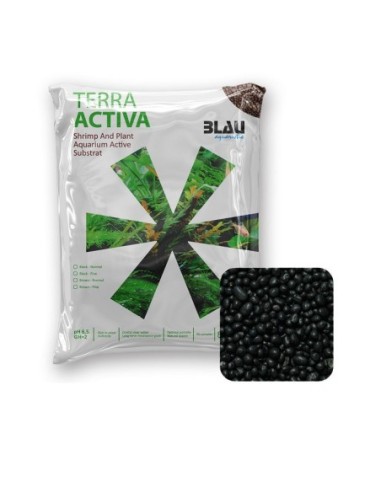 Blau Aquaristic Terra Activa Black Normal 2-4mm 2L - substrato fertile per acquari piantumati