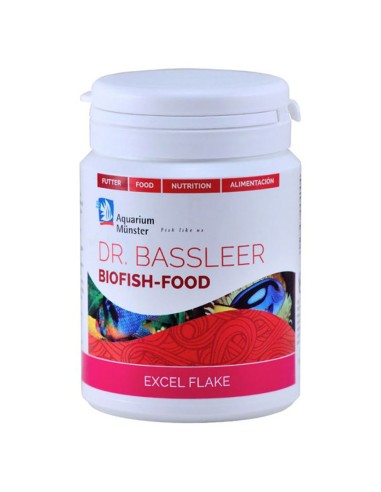 Aquarium Munster Dr.Bassleer Biofish Excel Flakes 250ml/35gr - mangime completo in fiocchi per pesci ornamentali