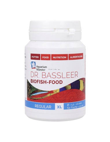 Aquarium Munster Dr.Bassleer Biofish Food Regular XL 250ml/170gr - mangime base in granuli 1.2-1.6mm per pesci ornamentali