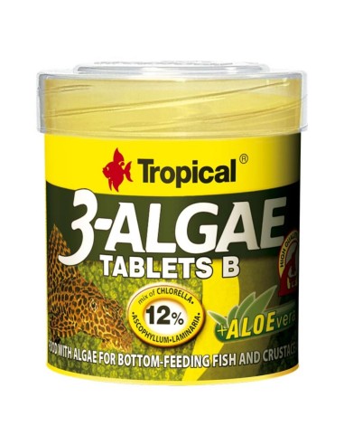 Tropical 3-Algae Tablets B 50ml/200pz - compresse affondanti ad alto contenuto di alghe