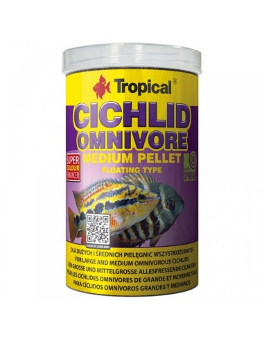 Tropical Cichlid Omnivore Medium Pellet - mangime per ciclidi onnivori, granulometria medio grande