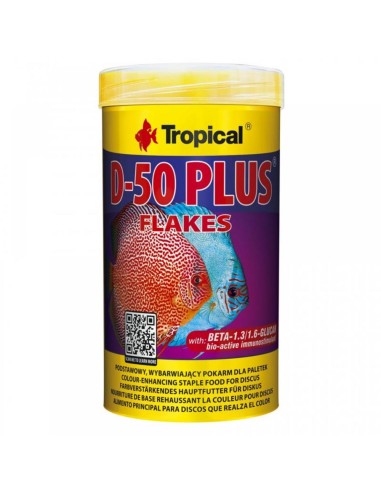 Tropical D-50 Plus Flakes - mangime in fiocchi per Discus