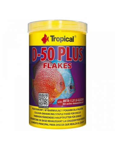 Tropical D-50 Plus Flakes - mangime in fiocchi per Discus