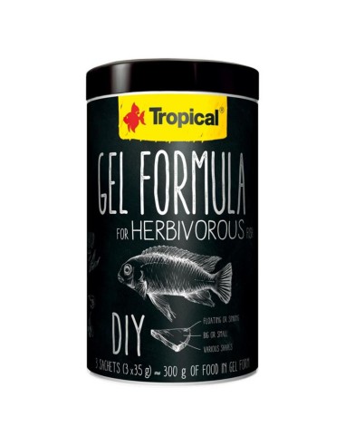 Tropical Gel Formula Herbivorous 3x35gr - Mangime in gel DIY per tutte le specie di pesci Erbivori