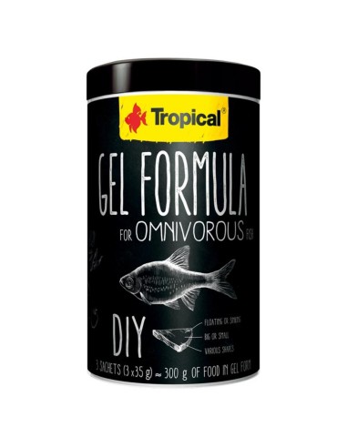 Tropical Gel Formula Omnivorous 3x35gr - Mangime in gel DIY per tutte le specie di pesci Onnivori