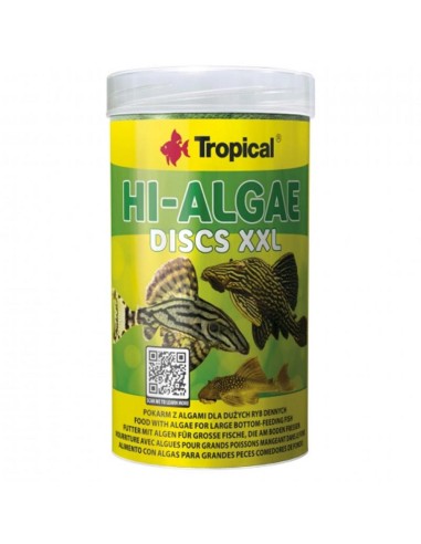 Tropical Hi-Algae Discs XXL 250ml/125gr - Pastiglie Vegetali per Pesci da Fondo di Grandi Dimensioni