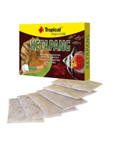 Tropical KETAPANG Foglie di Terminalia - Prodotto Naturale Multiuso per acquario di acqua dolce - 5 Bustine da 5gr