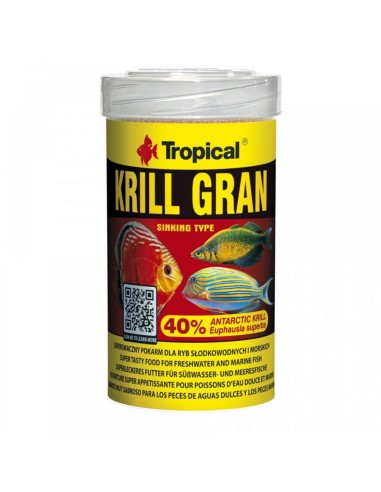 Tropical Krill Gran - mangime in granuli per pesci super-gustoso, per intensificare la colorazione, con krill