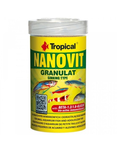 Tropical Nanovit Granulat 100ml/70gr - mangime di base per pesci piccoli e avannotti accresciuti