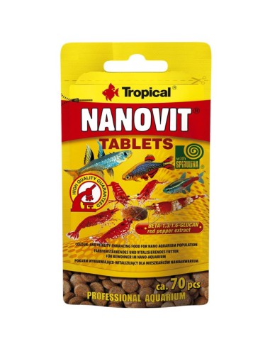 Tropical Nanovit Tablets 10gr/70pz - mangine base in tablet per piccoli pesci