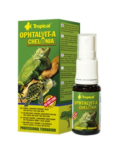 Tropical Ophtalvit Chelonia 15ml - Balsamo alla lavanda e eufrasia per gli occhi e la pelle dei rettili