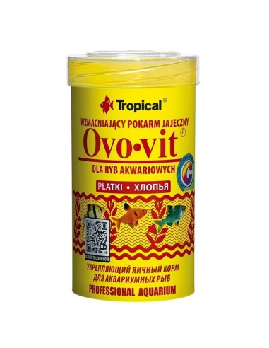 Tropical Ovo-vit Flakes - mangime altamente energetico, per la maggior parte dei pesci di acquario, con tuorlo uovo