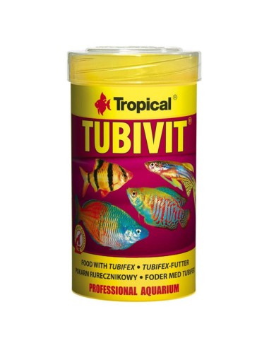 Tropical Tubivit 100ml Alimento Altamente Proteico in Scaglie Arricchito di Tubifex e Larve