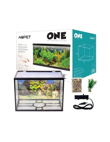 Aqpet One - mini acquario accessoriato cm36x22x26h