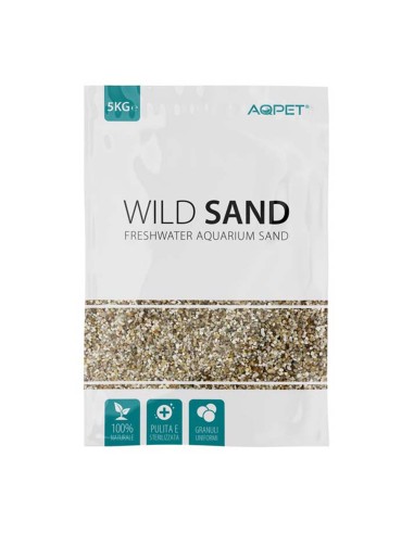 AqPet Wild Sand 2-3mm 5kg - sabbia naturale per acqua dolce