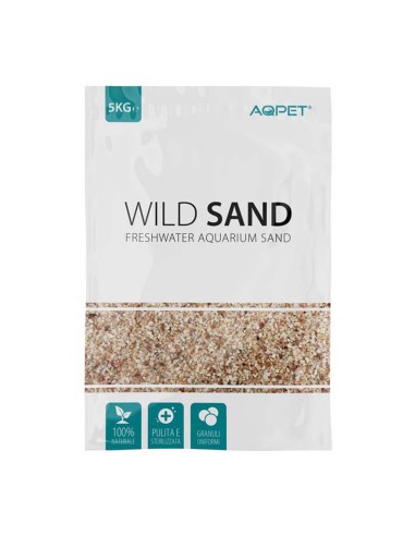 AqPet Wild Sand 2-3mm 5kg - sabbia naturale per acqua dolce