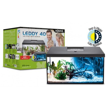 Aquael Aquarium Set Leddy 40 Day&Night - acquario cm41X25X25h accessoriato