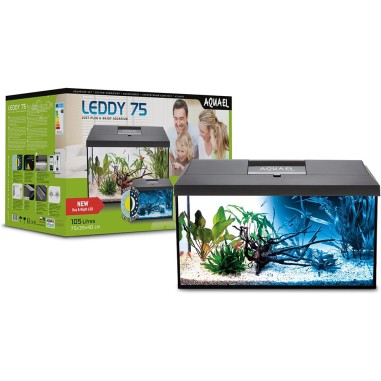 Aquael Aquarium Set Leddy 75 Day&Night - acquario cm75x35x40h completamente accessoriato