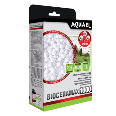 Aquael BioCeraMAX UltraPro 1600 - Materiale Biologico con elevata Porosità Confez. da 1000ml