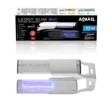 Aquael Leddy Slim DUO Marine & Actinic 10W colore bianco - plafoniera LED per acqua marina