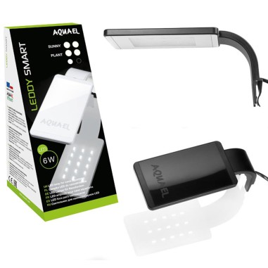 Aquael Leddy Smart 2 Plant colore Nero - Mini plafoniera a LED per acqua dolce