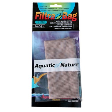 Aquatic Natur Filtra Bag cm 23 x 15 - sacca per materiali filtranti medio grandi con zip in nylon