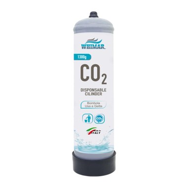 Whimar CO2 Disposable Cylinder 1,3kg - Bombola usa e getta universale con passo standard 10x1