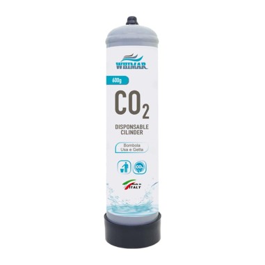 Whimar CO2 Disposable Cylinder 600gr - Bombola usa e getta universale con passo standard 10x1