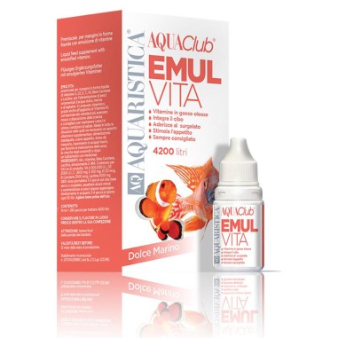 Aquaristica EmulVita 14ml per 4200 litri - integratore di vitamine per acqua dolce e marina