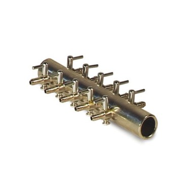 AquariumLine Import Regolatore di flusso in Metallo con 10 uscite diametro 4/6mm per tubo diametro 16/22