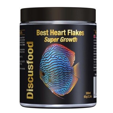 DiscusFood Best Heart Flakes Super Growth 300ml - mangime in fiocchi per la crescita dei Discus