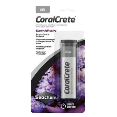 Seachem Coral Crete Grey 57gr/2oz - colla epossidica bicomponente grigia per coralli