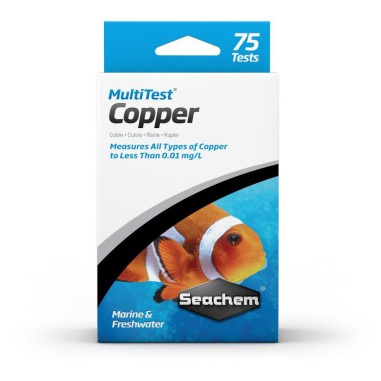 Seachem MultiTest Copper 75 misurazioni - test per la valutazione del Rame in acqua dolce e marina