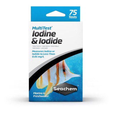 Seachem MultiTest Iodine&Iodide 75 misurazioni - test per la valutazione di Iodio e Ioduro in acqua dolce e marina