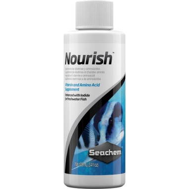 Seachem Nourish 100ml - supplemento di vitamine, amino acidi e oligoelementi per pesci di acqua dolce