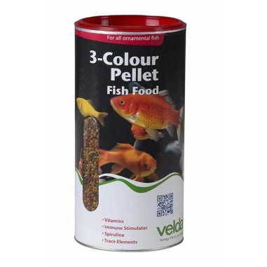 Velda 3-Colour Pellet Fish Food - mangime per stimolare la colorazione in tutte le specie di pesci rossi