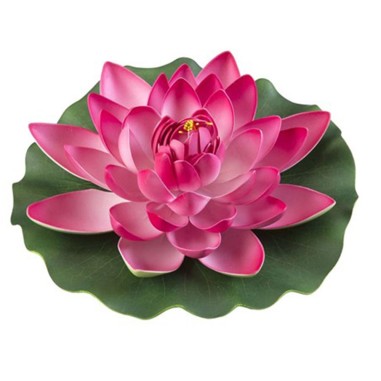 Velda Floating Lotus Foam Fuchsia Ø20cm - decorazione sintetica galleggiante per laghetti