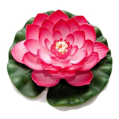 Velda Floating Lotus Foam Fuchsia Ø28cm - decorazione sintetica galleggiante per laghetti