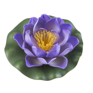 Velda Floating Lotus Foam Purple Ø10cm - decorazione sintetica galleggiante per laghetti