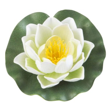 Velda Floating Lotus Foam White Ø10cm - decorazione sintetica galleggiante per laghetti