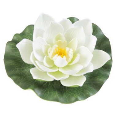 Velda Floating Lotus Foam White Ø17cm - decorazione sintetica galleggiante per laghetti