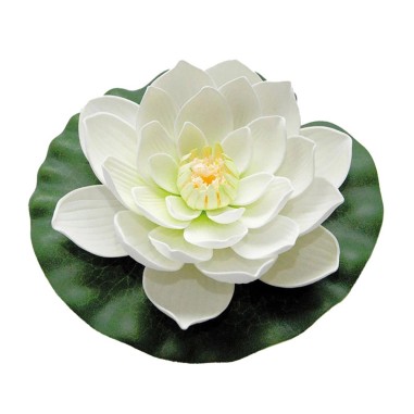 Velda Floating Lotus Foam White Ø20cm - decorazione sintetica galleggiante per laghetti