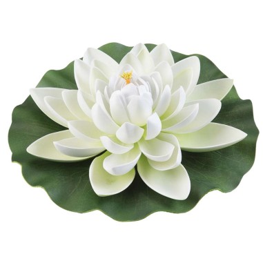 Velda Floating Lotus Foam White Ø28cm - decorazione sintetica galleggiante per laghetti