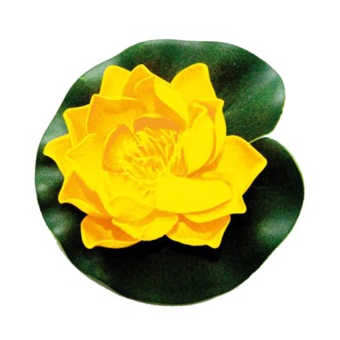 Velda Floating Lotus Foam Yellow Ø10cm - decorazione sintetica galleggiante per laghetti