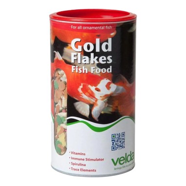 Velda Gold Flakes Fish Food 2500ml/230gr - mangime base in fiocchi per tutti i pesci da laghetto