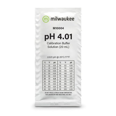 Milwaukee Soluzione in Bustina Monodose 20ml calibrazione pH 4.01 ( Conf. da 5 Bustine)