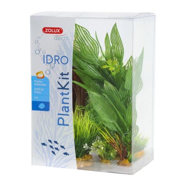 Zolux Deco Plantkit Idro mod.2 - set di 6 piante sintetiche