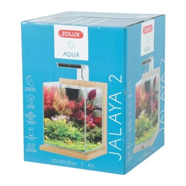 Zolux Jalaya 2 10L - acquario cm22,4x23,3x28,5h completo di filtro interno e plafoniera LED