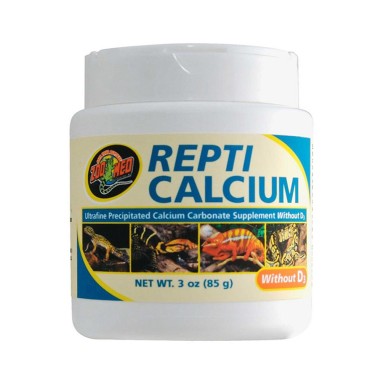 Zoomed Repti Calcium senza vitamina D3 - integratore di calcio privo di fosforo per rettili e anfibi